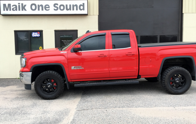 2018 GMC Sierra with professional window tint in North Bay